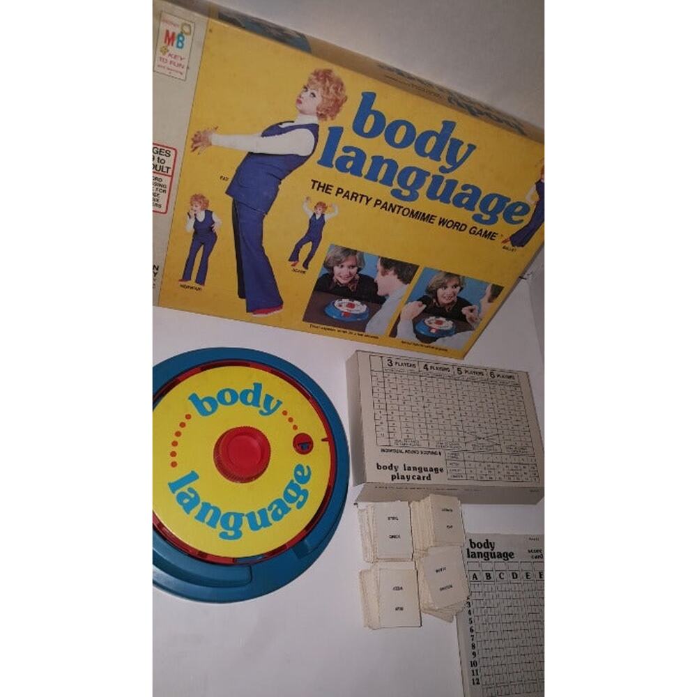 Vintage 1975 MB Body Language Board Game Lucille Ball Party Pantomime Word Game